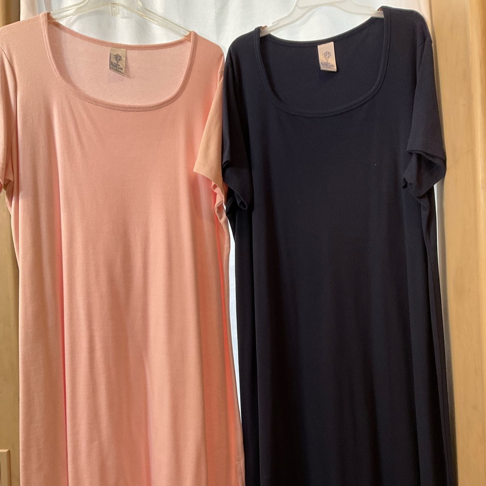 Women's Pink and Navy Dresses